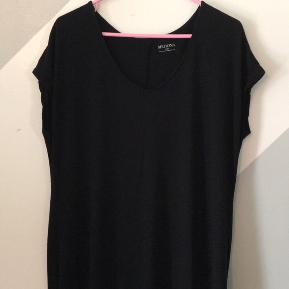 Black Merona Maxi Full Length Dress Soft - Picture 2 of 5